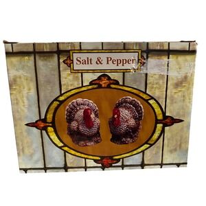 Vintage Turkey Salt and Pepper Shakers Thanksgiving Fall Ceramic‎ Kitchen Decor